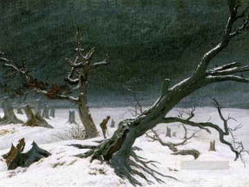  par Arte - Paisaje invernal 1812 Romántico Caspar David Friedrich